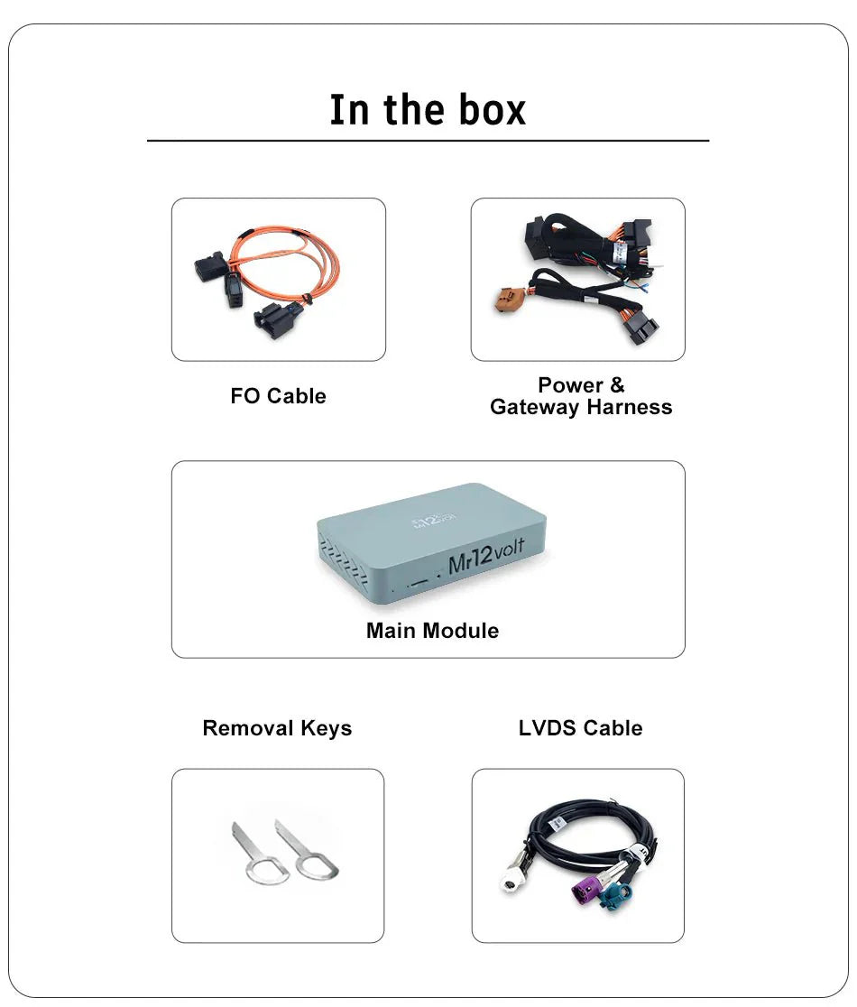 Mr12Volt Audi MMI 3G 3G+ CarPlay & AA Interface A4 A5 A6 A7 Q5 Q7 DSP OEM Mic Support - Evolve Automotive