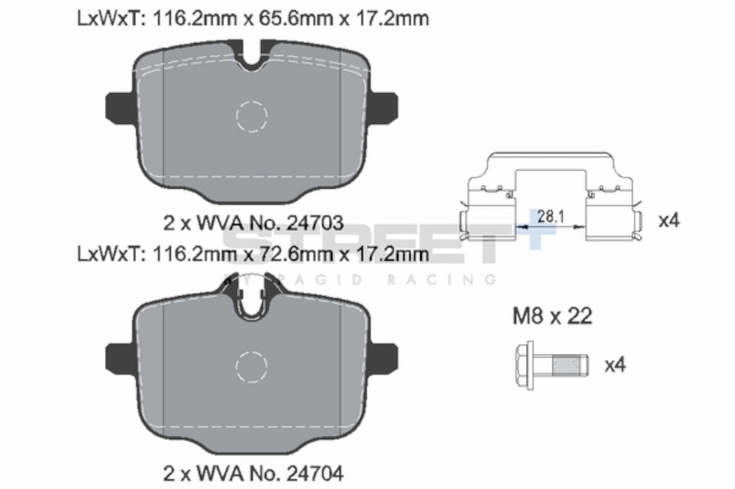 Pagid Street + Rear Brake Pads - BMW G80 | G81 M3 | G82 | G83 M4