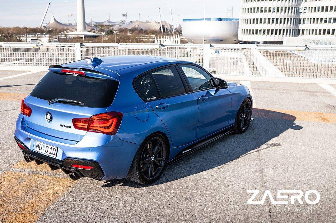 BMW 1 Series F20 F21 & 2 Series F22 EVO - 1 Gloss Black Side Skirts by ZAERO (2011 - 2019) - Evolve Automotive