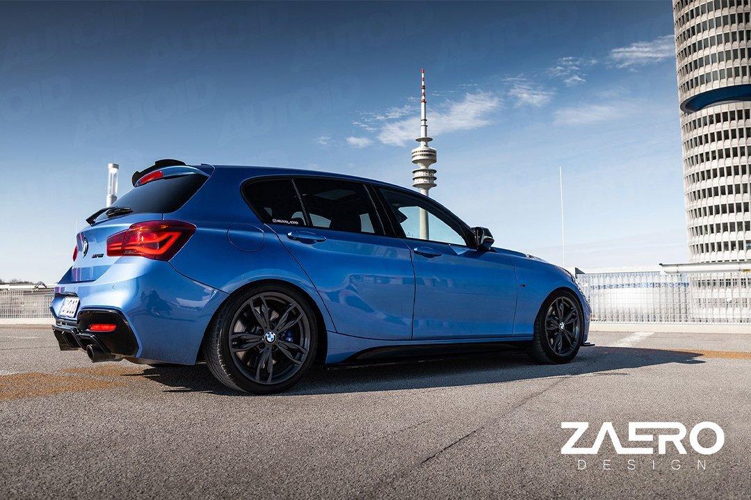 BMW 1 Series F20 F21 & 2 Series F22 EVO - 1 Gloss Black Side Skirts by ZAERO (2011 - 2019) - Evolve Automotive