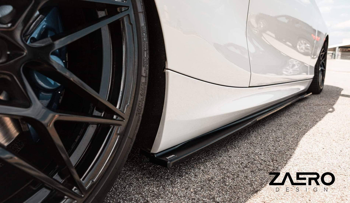 BMW 1 Series F20 F21 & 2 Series F22 EVO - 1 Gloss Black Side Skirts by ZAERO (2011 - 2019) - Evolve Automotive