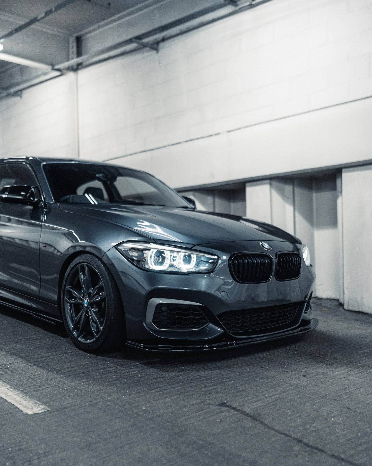 BMW 1 Series F20 F21 LCI EVO - 1 Gloss Black Front Splitter by ZAERO (2015 - 2019) - Evolve Automotive