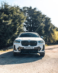 BMW iX3, X3 LCI G01 & X4 LCI G02 Gloss Black Competition Front Splitter (2021+) - Evolve Automotive