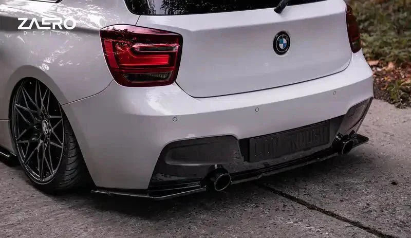 BMW M135i F20 Pre - LCI EVO - 1 Gloss Black Rear Diffuser Splitters by ZAERO (2011 - 2015) - Evolve Automotive
