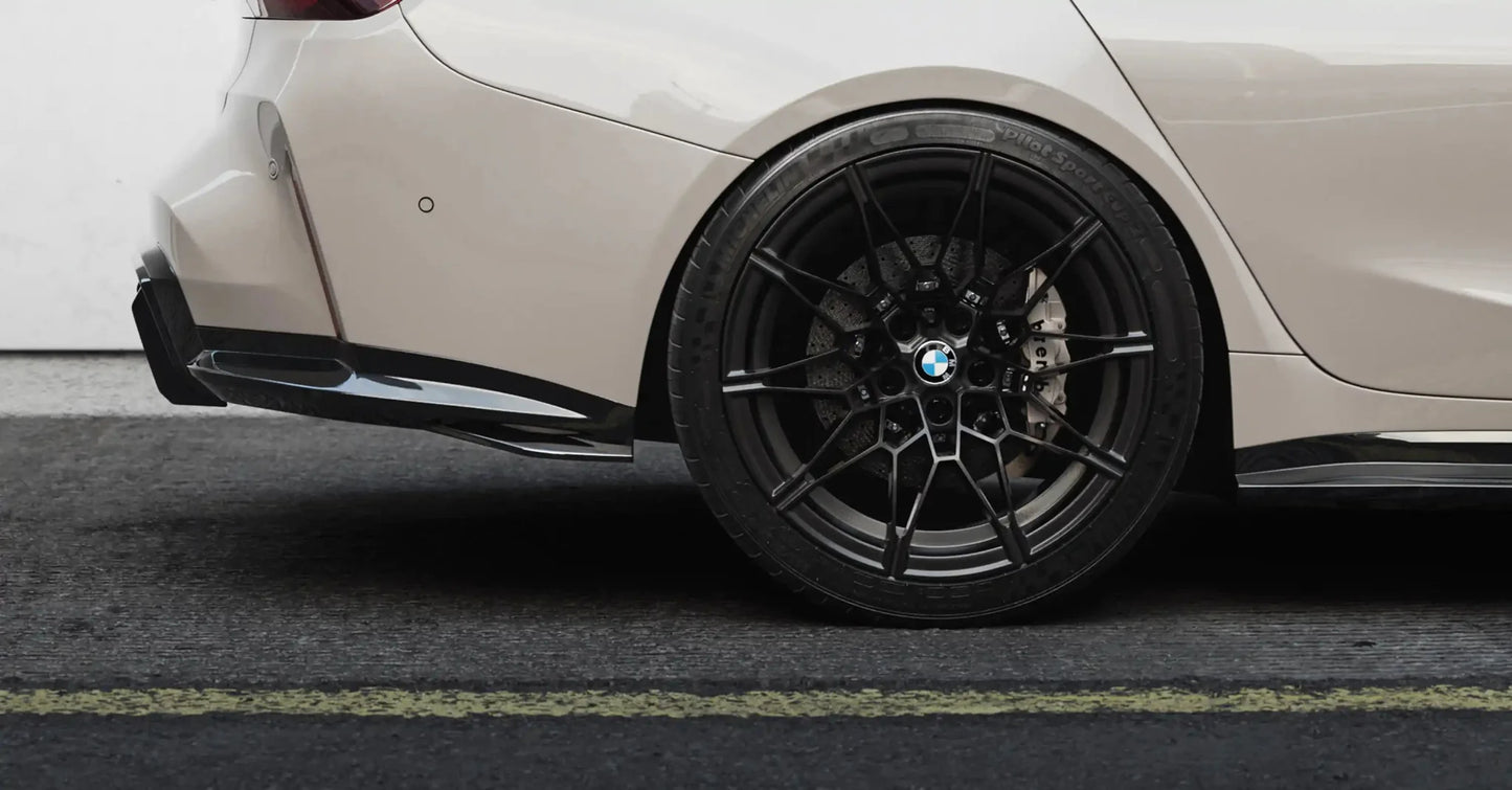 BMW M3 G80 G81 EVO - S Gloss Black Diffuser Extensions by ZAERO (2021+) - Evolve Automotive