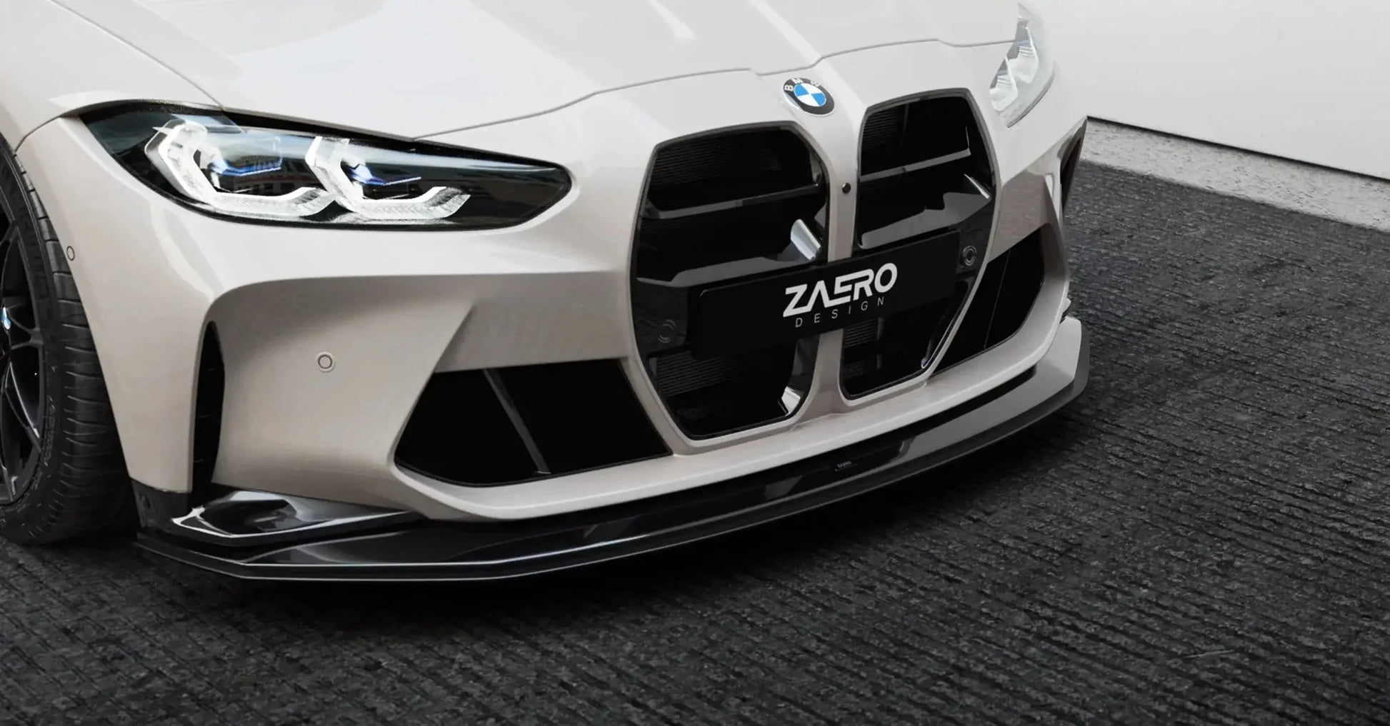 BMW M3 G80 G81 & M4 G82 G83 EVO - S Gloss Black Front Kidney Grilles by ZAERO (2021+) - Evolve Automotive