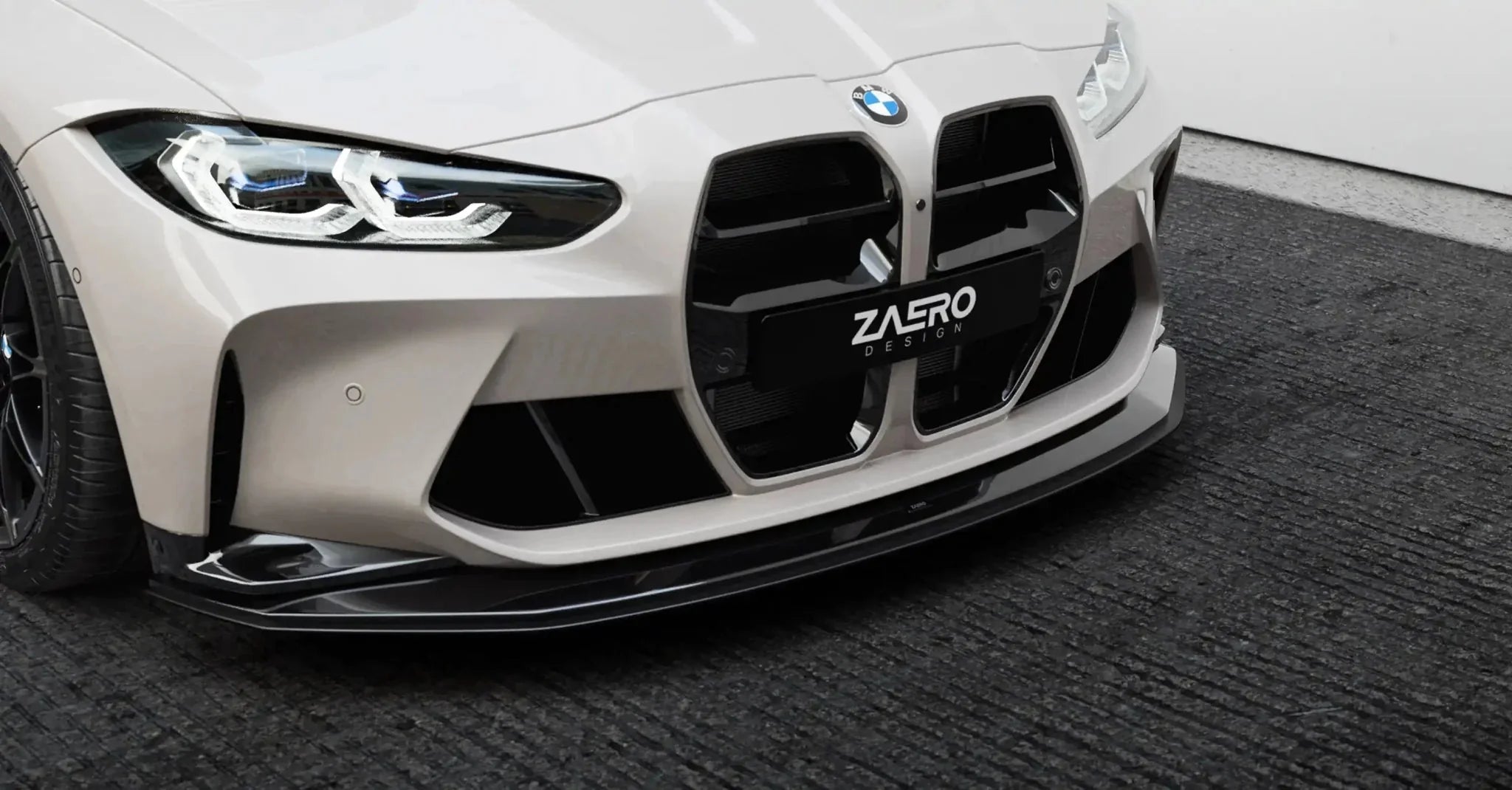BMW M3 G80 G81 & M4 G82 G83 EVO - S Gloss Black Front Kidney Grilles by ZAERO (2021+) - Evolve Automotive
