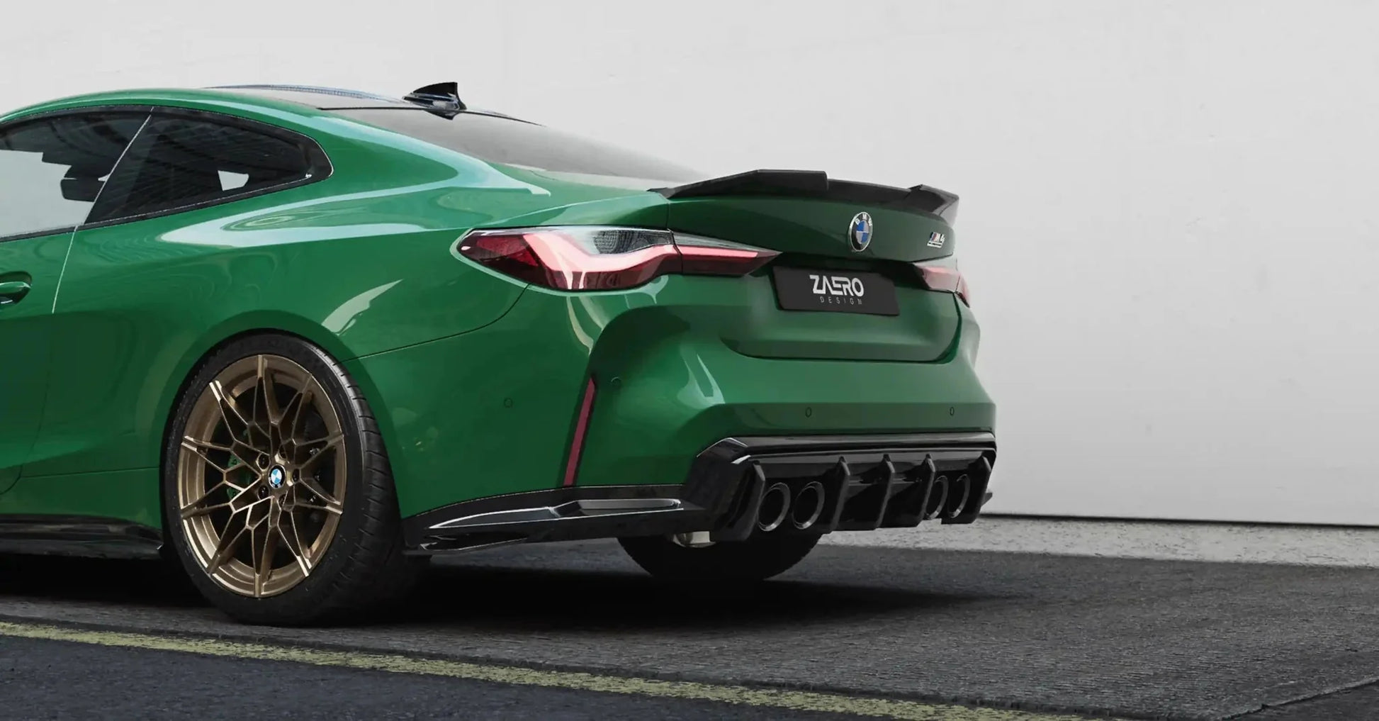 BMW M4 G82 G83 EVO - S Gloss Black Diffuser Extensions by ZAERO (2021+) - Evolve Automotive