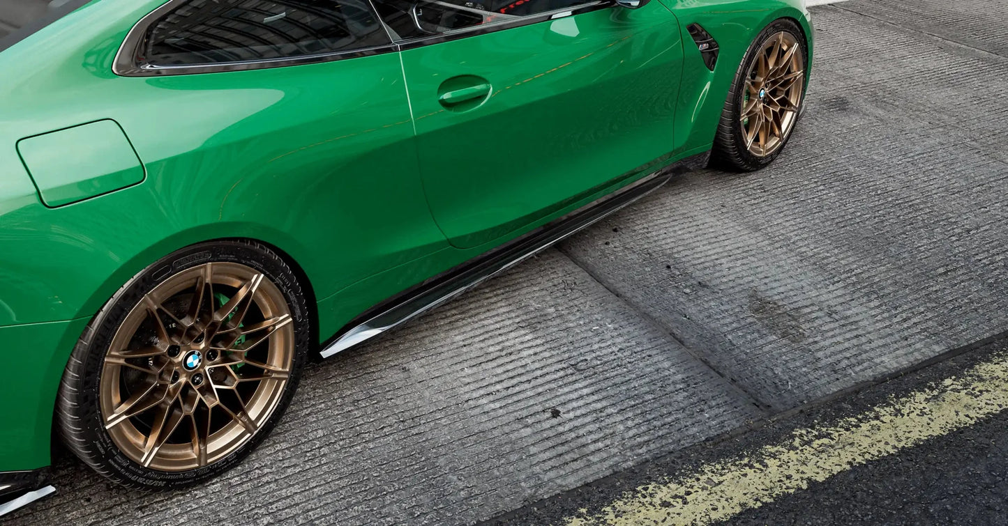 BMW M4 G82 G83 EVO - S Gloss Black Side Skirts by ZAERO (2021+) - Evolve Automotive