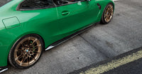 BMW M4 G82 G83 EVO - S Gloss Black Side Skirts by ZAERO (2021+) - Evolve Automotive