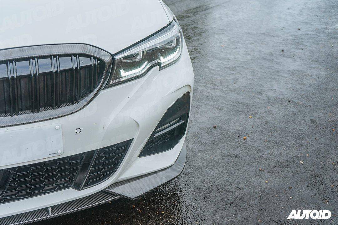 Carbon Fibre Competition Front Splitter for BMW 3 Series Pre - LCI (2018 - 2022, G20 G21) - Evolve Automotive