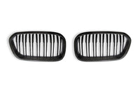 Carbon Fibre Double Slat Kidney Grilles for BMW 1 Series (2015 - 2019, LCI F20 F21) - Evolve Automotive