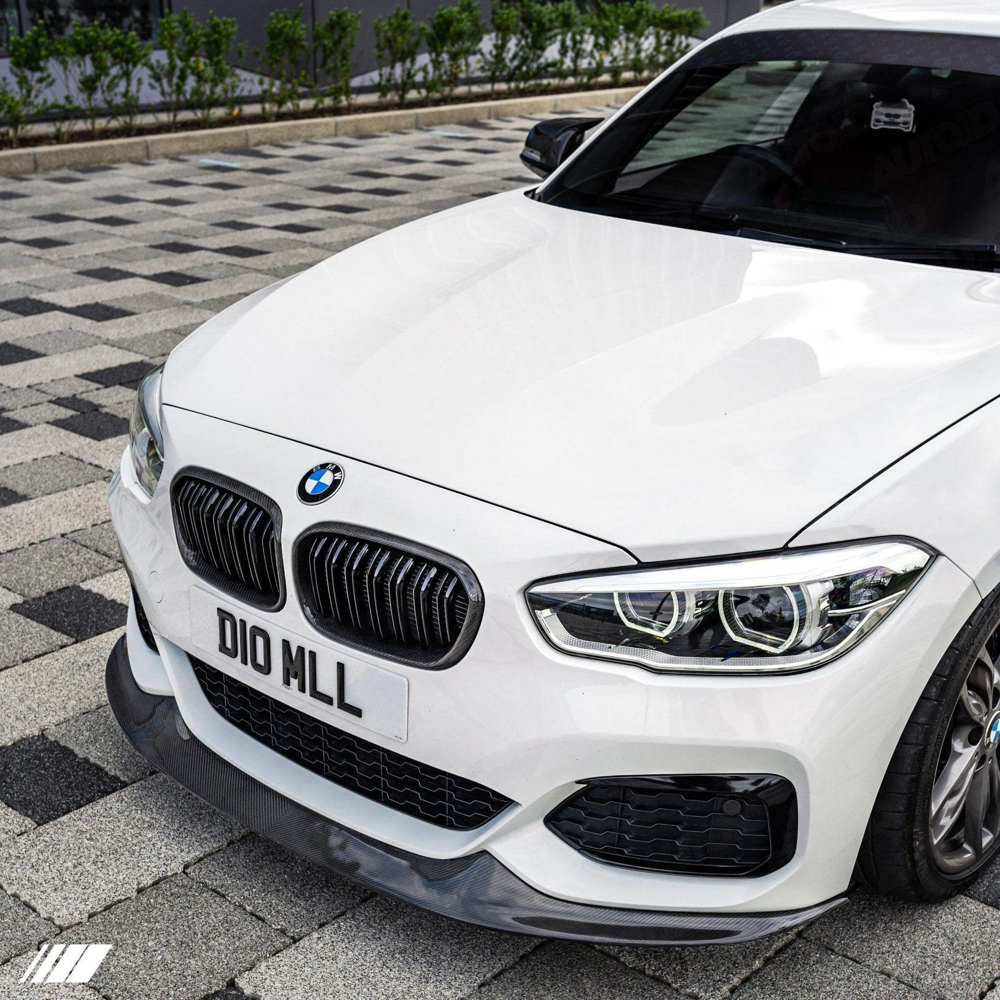 Carbon Fibre Double Slat Kidney Grilles for BMW 1 Series (2015 - 2019, LCI F20 F21) - Evolve Automotive