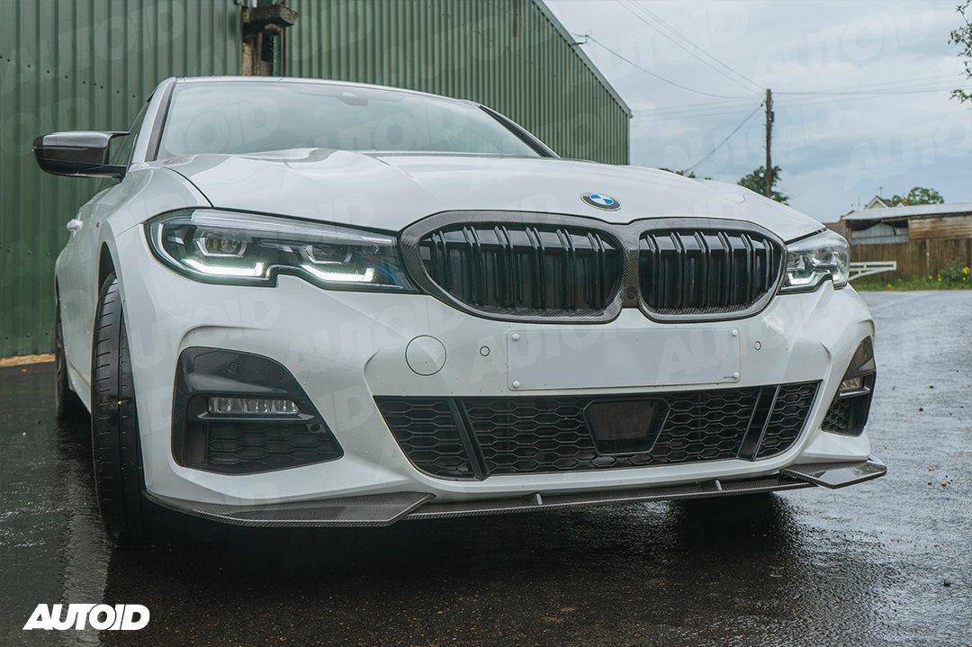Carbon Fibre Double Slat Kidney Grilles for BMW 3 Series Pre - LCI (2019 - 2023, G20 G21) - Evolve Automotive