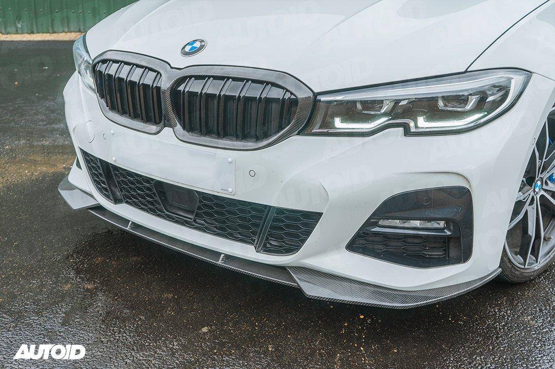 Carbon Fibre Double Slat Kidney Grilles for BMW 3 Series Pre - LCI (2019 - 2023, G20 G21) - Evolve Automotive