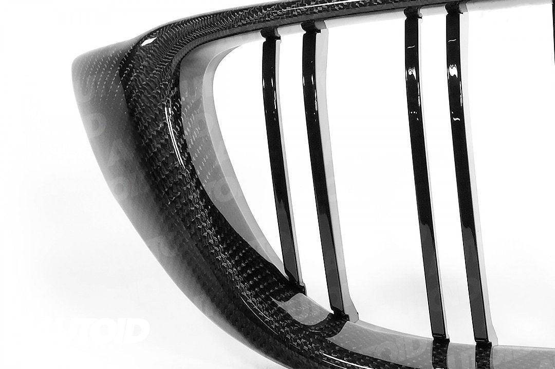 Carbon Fibre Double Slat Kidney Grilles for BMW 4 Series, M3 & M4 (2014 - 2020, F32 F33 F80 F82 F83) - Evolve Automotive