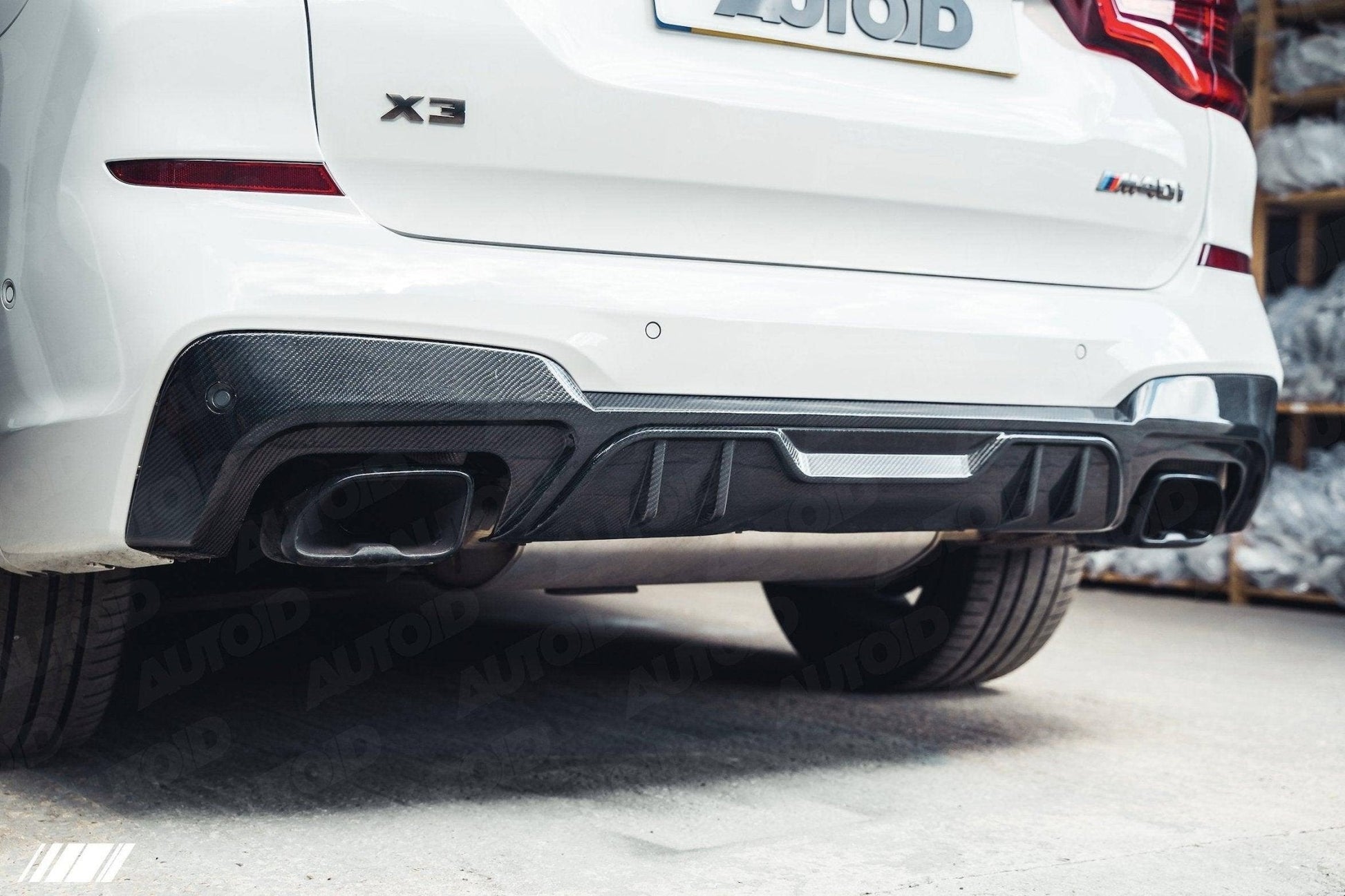 Carbon Fibre Performance Rear Diffuser for BMW X3 M40i (2018 - 2020, G01 Pre - LCI) - Evolve Automotive