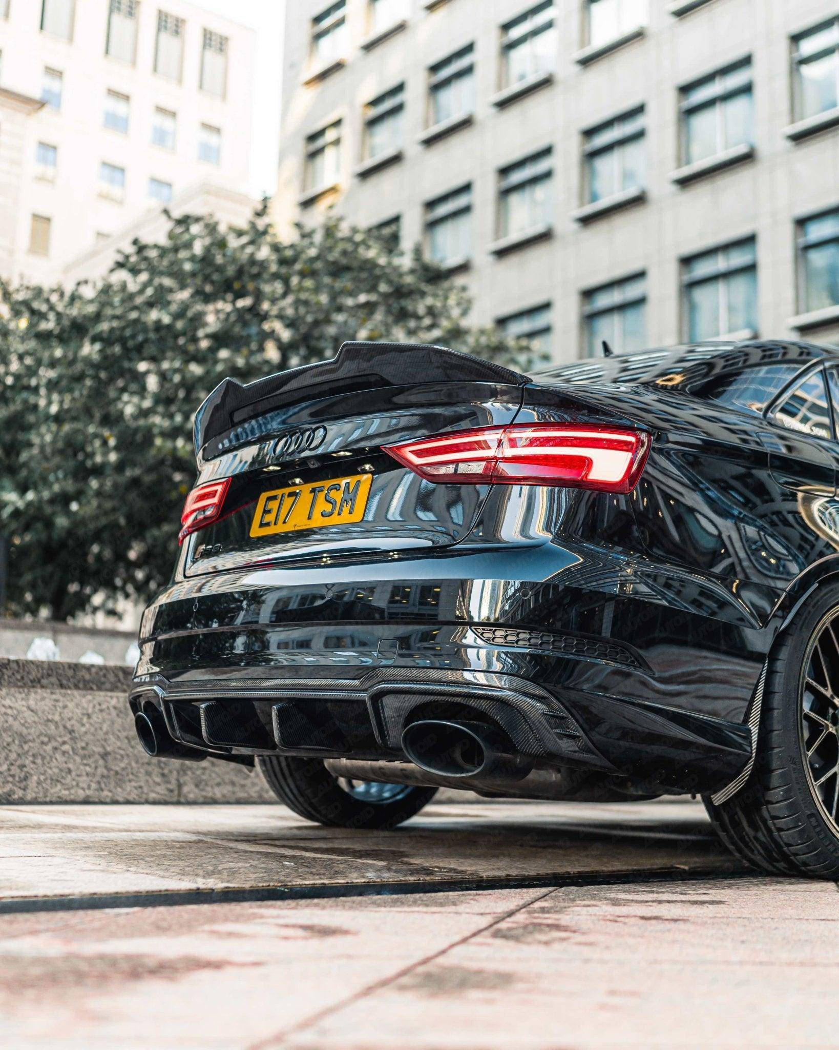 Carbon Fibre Rear Diffuser for Audi RS3 Saloon (2017 - 2020, 8V LCI) - Evolve Automotive