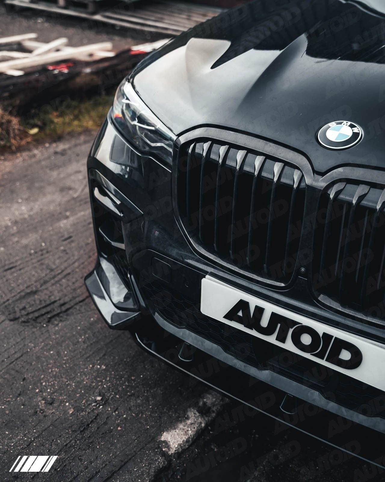 Gloss Black Competition Front Splitter for BMW X7 (2018+, G07) - Evolve Automotive