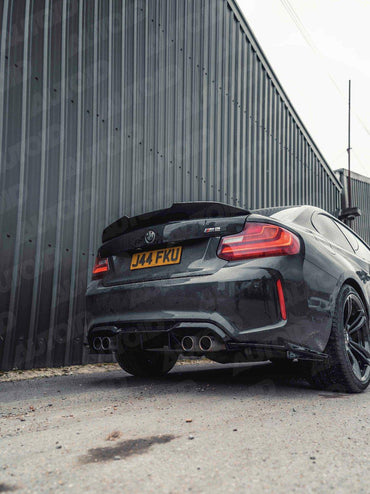 Gloss Black Competition Rear Diffuser for BMW M2 & M2 Competition (2015 - 2021, F87) - Evolve Automotive