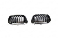Gloss Black Kidney Grilles for BMW X3 & X4 (2019 - 2022, G01 G02) - Evolve Automotive