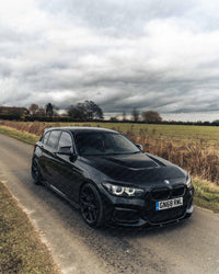 Gloss Black Performance Front Splitter for BMW 1 Series, M135i & M140i (2015 - 2019 LCI, F20 F21) - Evolve Automotive