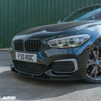 Gloss Black Performance Front Splitter for BMW 1 Series, M135i & M140i (2015 - 2019 LCI, F20 F21) - Evolve Automotive
