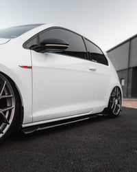 VW Golf, Golf GTI & Golf R Mk7 / Mk7.5 EVO - 1 Gloss Black Side Skirts by ZAERO (2014 - 2020) - Evolve Automotive
