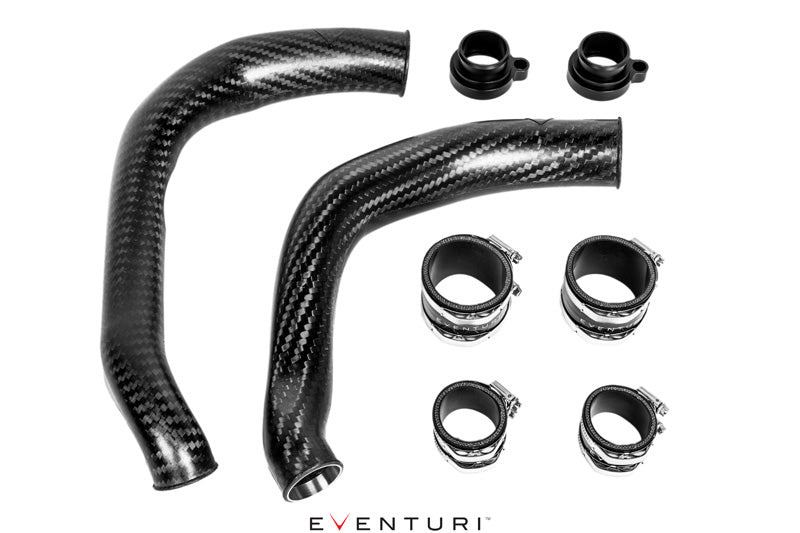 Eventuri Carbon Fibre Charge Pipe Set - BMW F80 M3 | F82 | F83 M4 Coupe | Convertible | F87 M2 Competition - Evolve Automotive